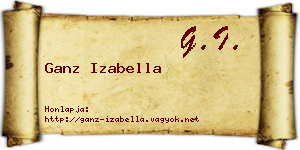 Ganz Izabella névjegykártya